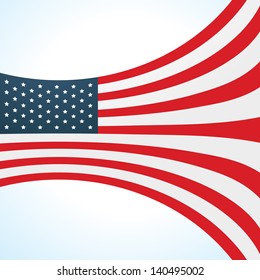 vector stylish flag wave design