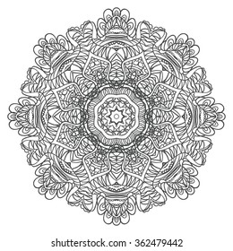 vector stylish floral arabic mandala. vector illustration