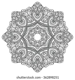 vector stylish floral arabic mandala. vector illustration