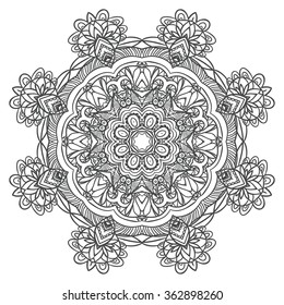 vector stylish floral arabic mandala. vector illustration