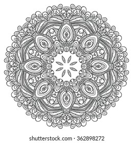 vector stylish floral arabic mandala. vector illustration