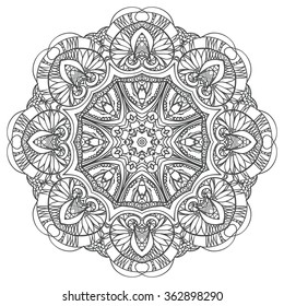 vector stylish floral arabic mandala. vector illustration