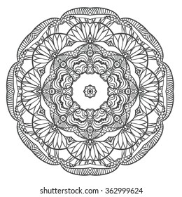 vector stylish floral arabic mandala. vector illustration