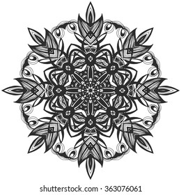 vector stylish floral arabic mandala. vector illustration