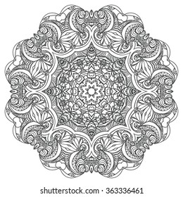 vector stylish floral arabic mandala. vector illustration