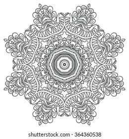 vector stylish floral arabic mandala. vector illustration