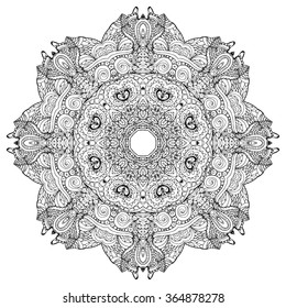 vector stylish floral arabic mandala. vector illustration