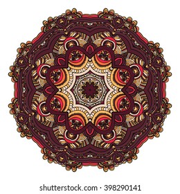 vector stylish floral arabic mandala. vector illustration