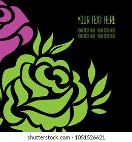 Vector stylish floral background - design elements can be used for invitation, greeting cards