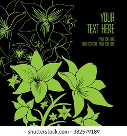 Vector stylish floral background - design elements can be used for invitation, greeting cards