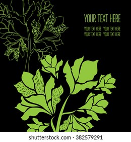 Vector stylish floral background - design elements can be used for invitation, greeting cards