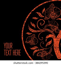 Vector stylish floral background - design elements can be used for invitation, greeting cards