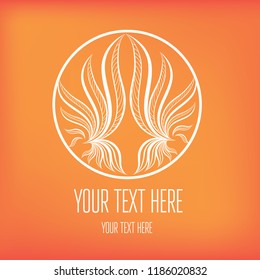 Vector stylish floral background, logo - design elements can be used for invitation, greeting cards