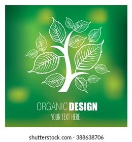 Vector stylish floral background, logo - design elements can be used for invitation, greeting cards
