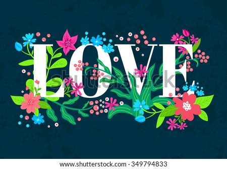 The Word Love Is Decorated With The Word Love Is Decorated With