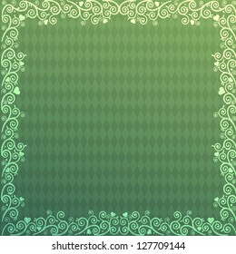 Vector stylish green background for St. Patrick's Day