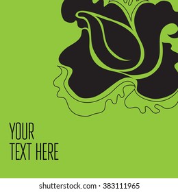 Vector stylish green floral background - design elements can be used for invitation, greeting cards