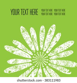 Vector stylish green floral background - design elements can be used for invitation, greeting cards