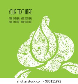 Vector stylish green floral background - design elements can be used for invitation, greeting cards