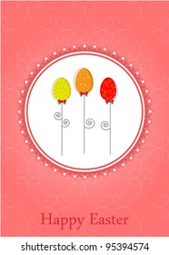 vector stylish greeting card dedicated to Easter