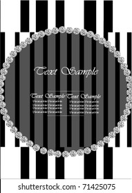 Tarjeta de felicitación elegante del Vector con los diamantes y la impresión de la cebra