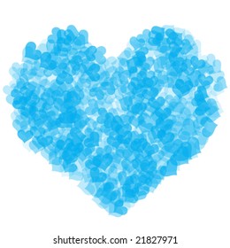 Vector stylish heartshaped  cloud