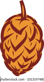 vector stylish illustration with hop kidney for design