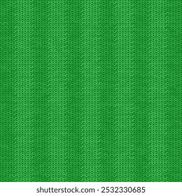 Vector Stylish Knit. Green Knitted Texture. Woolen Pullover Canvas Print. Winter Fabric Pattern.