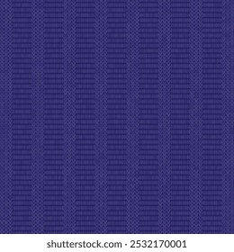 Vector Stylish Knit. Purple Knitted Texture. Woolen Pullover Canvas Print. Winter Fabric Pattern.