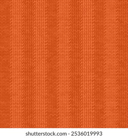 Vector Stylish Knit. Red Knitted Texture. Woolen Pullover Canvas Print. Winter Fabric Pattern.