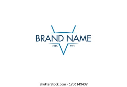 Vector of Stylish Letter V Logo Design Template suitable for any business brand