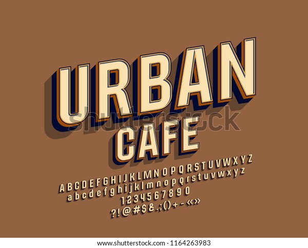Vector Stylish Logo Urban Cafe Bright Stock Vector Royalty Free