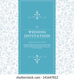 Vector stylish luxury wedding invitation card. Perfect as invitation or announcement.