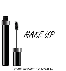 Vector of stylish mascara. Make up for woman.