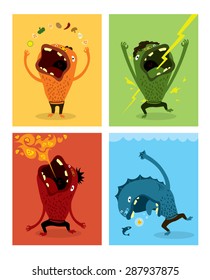 Vector of stylish monster 