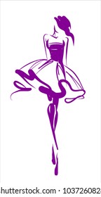  VECTOR 
stylish  original hand-drawn graphic with beautiful young   girl model for design. Fashion, style, youth, fitness, sports, beauty. Graphic, sketch, drawing. Sexy body.
  