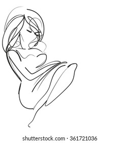 VECTOR 
Stylish original hand-drawn graphic with beautiful young  girl model for design. Fashion, style, youth, fitness, sports, beauty. Graphic, sketch, drawing. Sexy body.
