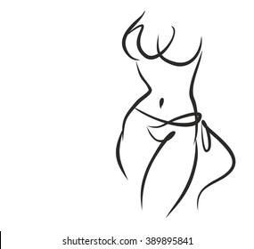 VECTOR 
stylish  original hand-drawn graphic with beautiful young   girl model for design. Fashion, style, youth, fitness, sports, beauty. Graphic, sketch, drawing. Sexy body.
