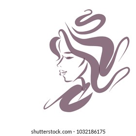 VECTOR 
stylish  original hand-drawn graphics portrait  with beautiful young attractive girl model for design. Fashion, style,    beauty . Graphic, sketch drawing. Sexy  woman

