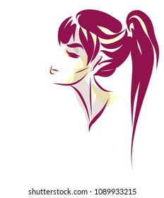 
VECTOR 
stylish  original hand-drawn graphics portrait  with beautiful young attractive girl model for design. Fashion, style,    beauty . Graphic, sketch drawing.  
logotype

