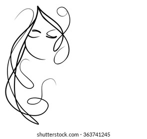 VECTOR 
stylish  original hand-drawn graphics portrait  with beautiful young attractive girl model for design. Fashion, style beauty . Graphic, sketch drawing. Sexy  woman

