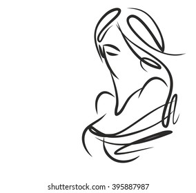 VECTOR 
stylish  original hand-drawn graphics portrait  with beautiful young attractive girl model for design. Fashion, style,    beauty . Graphic, sketch drawing. Sexy  woman
