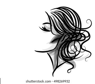VECTOR 
stylish  original hand-drawn graphics portrait  with beautiful young attractive girl model for design. Fashion, style,    beauty . Graphic, sketch drawing. Sexy  woman


