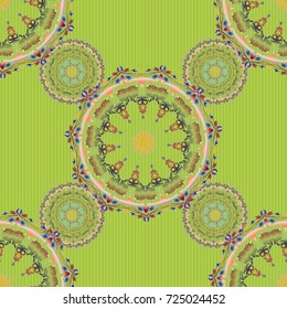 Vector stylish ornament. Damask seamless pattern in violet, red and pink colors. Royal wallpaper with abstract flowers.