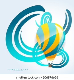 vector stylish parachute design illustration