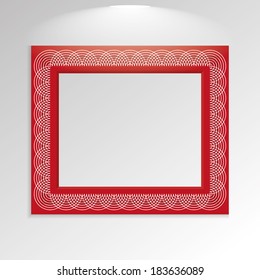 Vector Stylish Red Framework Isolated On Background