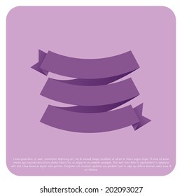 Vector Stylish Ribbon Isolated On Color Background