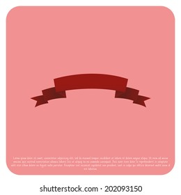 Vector Stylish Ribbon Isolated On Color Background