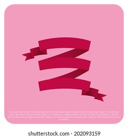 Vector Stylish Ribbon Isolated On Color Background