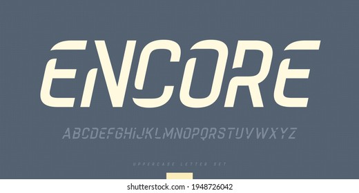 Vector Stylish Sans Serif Font, Uppercase Letter Set, Alphabet, Typography.